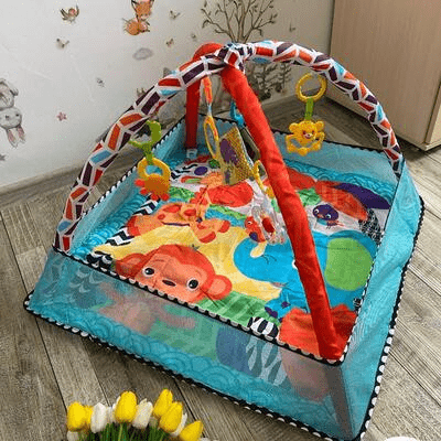 Tapis d'Éveil - BabyGymPlayMat™ - Bleu - Mobilier Pour Bébé