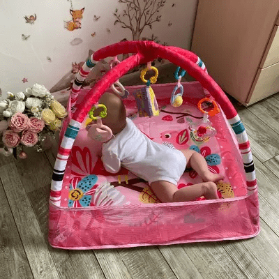 Tapis d'Éveil - BabyGymPlayMat™ - Rose - Mobilier Pour Bébé