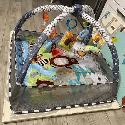 Tapis d'Éveil - BabyGymPlayMat™ - Gris - Mobilier Pour Bébé