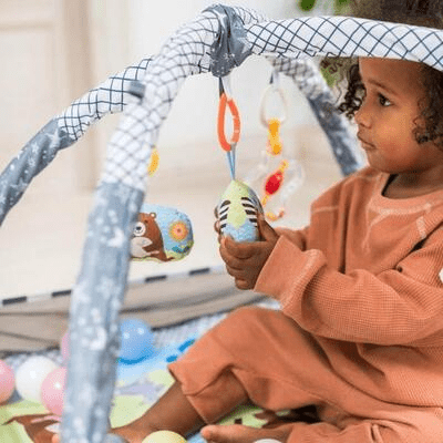 Tapis d'Éveil - BabyGymPlayMat™ - Gris - Mobilier Pour Bébé