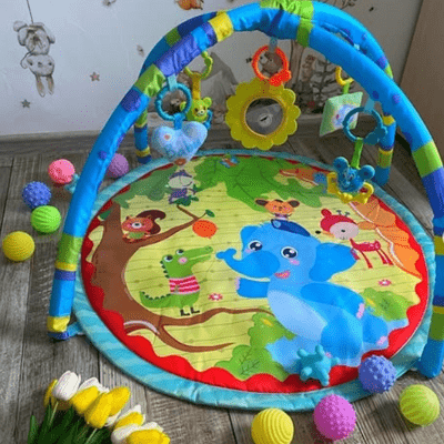 Tapis d'Éveil - BabyGymPlayMat™ - Éléphant - Mobilier Pour Bébé