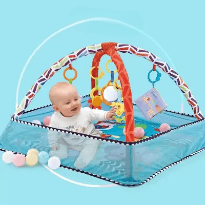 Tapis d'Éveil - BabyGymPlayMat™ - Bleu - Mobilier Pour Bébé