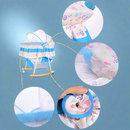 Berceau Bébé - BerceauConfort™ - Bleu Ciel - Mobilier Pour Bébé